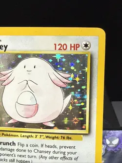 Pokemon Card Chansey 3/102 Holo Rare Base Set WOTC Light Play - Image 2