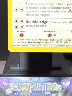 Pokemon Card Chansey 3/102 Holo Rare Base Set WOTC Light Play - Image 5