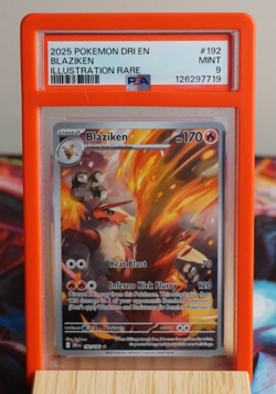 2025 POKEMON DRI EN DESTINED RIVALS IR #192 BLAZIKEN PSA 9 TCG 192/182 english - Image 1