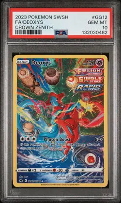 2023 POKEMON SWORD & SHIELD CROWN ZENITH #GG12 FULL ART/DEOXYS PSA 10 - Image 1