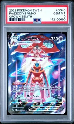 2023 Pokemon SWSH Crown Zenith #GG45 FA Deoxys VMAX PSA 10 Gem Mint - Image 1