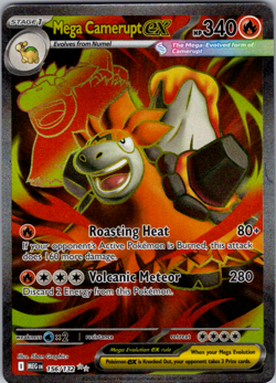 Mega Camerupt ex 156/132 Pokemon Mega Evolution Ultra Rare Near Mint (NM) 2025 - Image 1