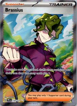 Pokemon Prismatic Evolutions - BRASSIUS - FULL ART TRAINER - 135/131 - NM - Image 1