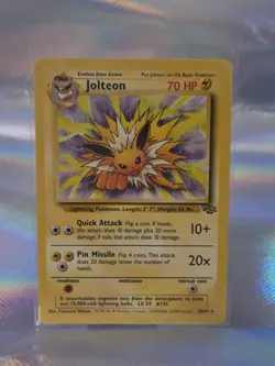 Pokemon Jolteon TCG Jungle 20/64 Regular Rare Non-Holo Card NM-MN Condition - Image 1