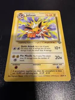 Pokemon TCG Jolteon Jungle Card 20/64 Regular Rare Non-Holo Unlimited NM - Image 3