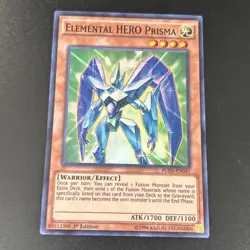Yugioh Yu-Gi-Oh Elemental HERO Prisma FUEN-EN047 Super Rare 1st Edition MP - Image 1