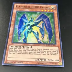 Yugioh Yu-Gi-Oh Elemental HERO Prisma FUEN-EN047 Super Rare 1st Edition MP - Image 2