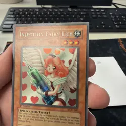 YUGIOH 1st Edition Legacy of Darkness INJECTION FAIRY LILY LOD-100 Secret Rare - Image 3