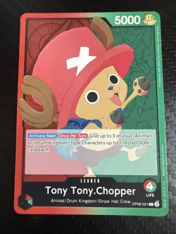 Tony Tony.Chopper OP08-001 - One Piece TCG English Leader - Image 1