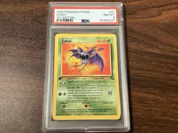POKEMON CARD 1999 PSA 8 NM MINT FOSSIL SET 1ST EDITION #57 ZUBAT - Image 1
