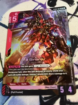 Sinanju LR ST03-001 Starter Deck: Zeon's Rush Gundam Card Game Holo - Image 1