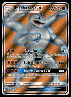 Pokemon TCG SM - Burning Shadows #135/147 Machamp GX (Full Art) Holo MP - Image 1