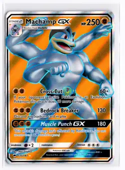 2017 TCG Pokemon #135 Machamp GX 135/147 Holl Full Art Burning Shadows - Image 1