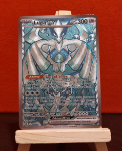 Lugia Pokemon Card CUSTOM Textured Shiny Full Art Fan Made - Image 1