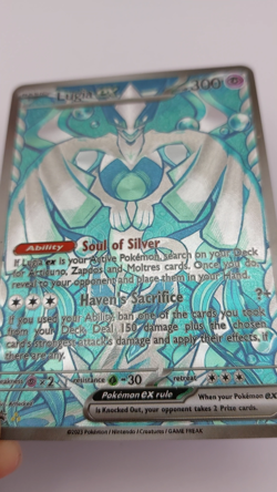 Lugia Pokemon Card CUSTOM Textured Shiny Full Art Fan Made - Image 2