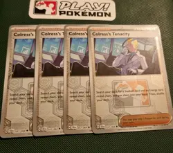 Colress's Tenacity Reverse Holo Card 57/64 Stamped League Promo X 4 - Image 1