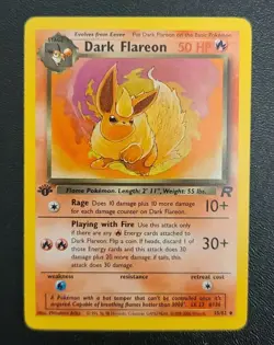 1st Edition Dark Flareon 35/82 Team Rocket Pokemon Card LP WOTC - Image 1