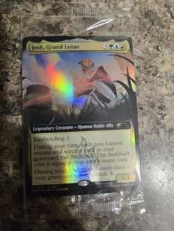 Magic The Gathering x Avatar Iroh, Grand Lotus Extended Foil Promo *SEALED* - Image 1