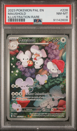 2023 POKEMON PAL EN-PALDEA EVOLVED #226 MAUSHOLD ILLUSTRATION RARE PSA 8 NM-MT - Image 1