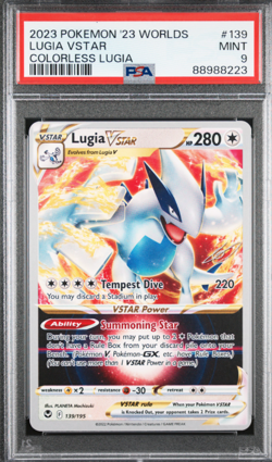 2023 POKEMON WORLD CHAMPIONSHIP DECK: COLORLESS LUGIA #139 LUGIA VSTAR - PSA 9 - Image 1