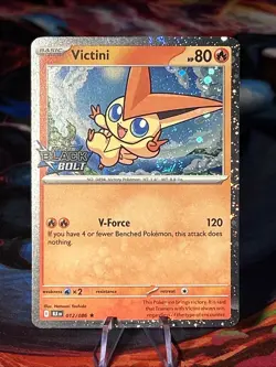 2025 Victini 012/086 S&V Black Bolt Stamped Promo Cosmos Holo Pokemon TCG NM/M - Image 1
