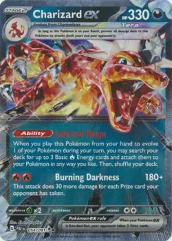 CHARIZARD EX 054/091 PALDEAN FATES POKEMON (DOUBLE RARE, NM) - Image 1