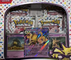 Pokemon TCG Scarlet & Violet 151 Alakazam ex Box 3 Promo 4 Booster Packs Sealed - Image 4