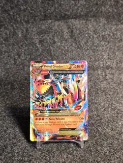Pokemon TCG Primal Groudon Ex 86/160, Primal Clash Heavy Played Ultra Rare Holo - Image 1