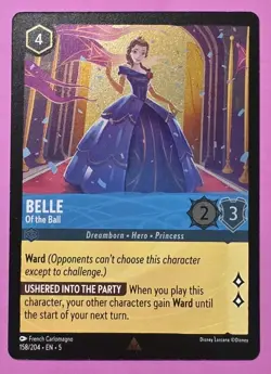 Belle - Of the Ball 158/204 Rare Shimmering Skies Disney Lorcana Cold Foil - Image 1