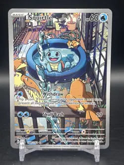 Squirtle Illustration Rare Pokemon SV07: Stellar Crown 148/142 English NM - Image 1