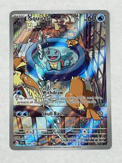 Squirtle Illustration Rare SV07: Stellar Crown 148/142 NM Pokemon Card - Image 1