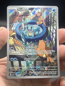 Squirtle Illustration Rare Pokemon SV07: Stellar Crown 148/142 English NM - Image 3