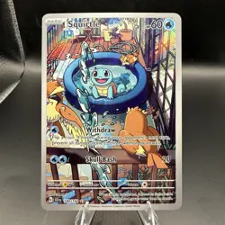 Squirtle 148/142 SV07: Stellar Crown Illustration Rare Full Art Holo Pokemon NM - Image 1