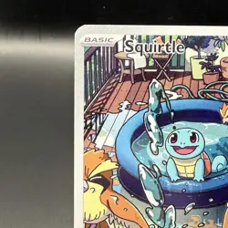 Squirtle 148/142 SV07: Stellar Crown Illustration Rare Full Art Holo Pokemon NM - Image 3