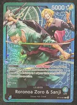 One Piece Card Game Starter Deck 12 #ST12-001 Roronoa Zoro and Sanji English - Image 1