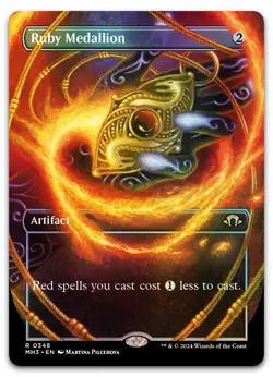 Ruby Medallion (Borderless) #348 (Foil) (NM) Modern Horizons 3 MH3 Magic MTG - Image 1