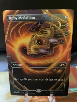 MTG Modern Horizons 3 Ruby Medallion Borderless Foil - Image 2