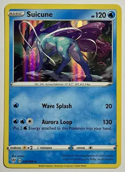 Suicune 037/189 (LP) Holo Rare Sword & Shield: Darkness Ablaze 2020 Pokemon Card - Image 1