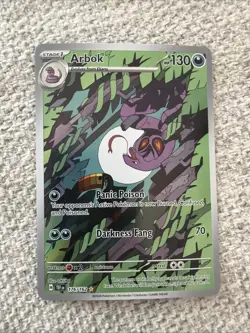 Pokemon TCG Arbok 176/162 Temporal Forces Illustration Rare Card - Image 1