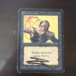 MTG: Shadow Signs Douglas Schuler - Unholy Strength Moderate Play Alpha Ed LEA - Image 1