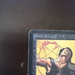 MTG: Shadow Signs Douglas Schuler - Unholy Strength Moderate Play Alpha Ed LEA - Image 2