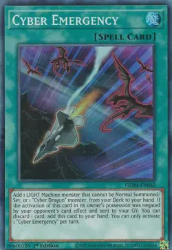 YUGIOH HOLO CARD CYBER EMERGENCY GEIM-EN042 1ST EDITION - Image 1