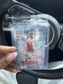 One Piece Monkey D. Luffy US Voyage College Basketball Card Rutgers 1/23 IN HAND - Image 1