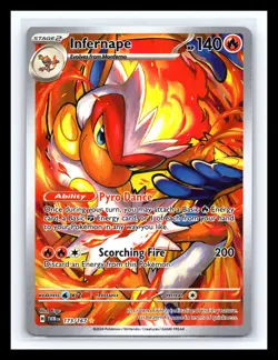 💥 Infernape 173/167 S&V Twilight Masquerade Illustration Rare Holo Pokemon TCG - Image 1