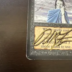 MTG: Gloom - Alpha Edition - Shadow Signed By Dan Frazier - LP - See Pics - Image 4
