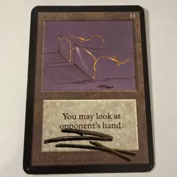 MTG : GLASSES OF URZA - Alpha - Shadow Signs By Artist Douglas Schuler - LP - - Image 1