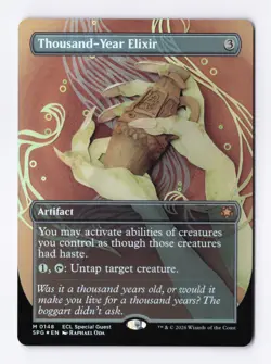 Thousand-Year Elixir (Borderless Foil) (M) MTG Lorwyn Eclipsed Special Guest SPG - Image 1