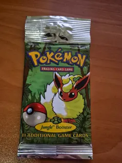 SEALED Pokemon Jungle Booster Pack Long Crimp Unweighed Flareon 1999 742818061384 - Image 1