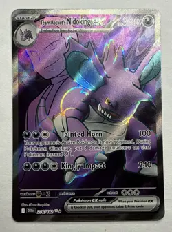 Team Rocket’s Nidoking ex 216/182 - Holo Rare - SV10 Destined Rivals Pokemon TCG - Image 1
