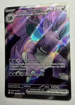 Team Rocket’s Nidoking ex 216/182 - Holo Rare - SV10 Destined Rivals Pokemon TCG - Image 3